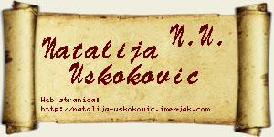Natalija Uskoković vizit kartica